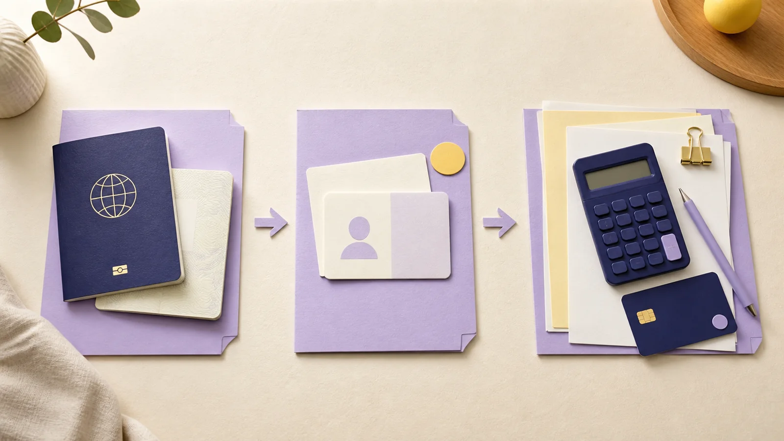 A visual cue for identity, residence and mortgage preparation before buying a home in Amsterdam